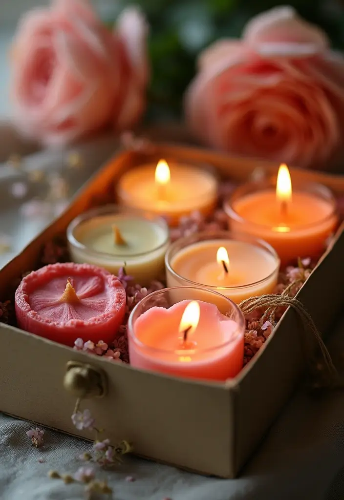 26 Romantic and Creative Valentine's Box Ideas - 8. DIY Candle Box