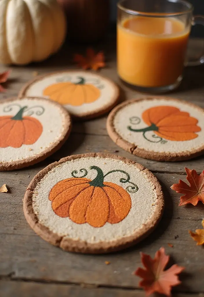 26 September Craft Ideas That Celebrate The Season Creatively - 14. Fall Themed Coasters