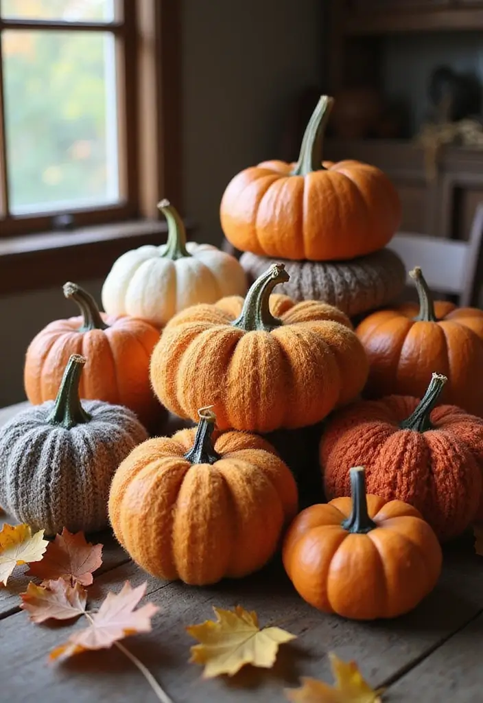 26 September Craft Ideas That Celebrate The Season Creatively - 22. Upcycled Sweater Pumpkins