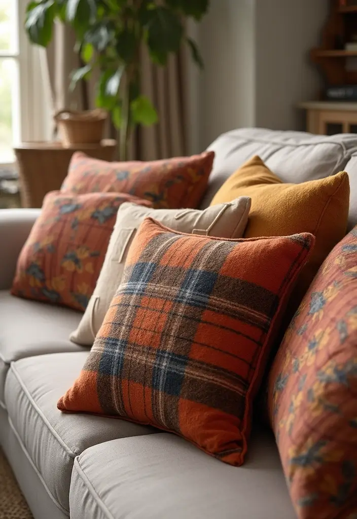 26 September Craft Ideas That Celebrate The Season Creatively - 4. Cozy Flannel Throw Pillows