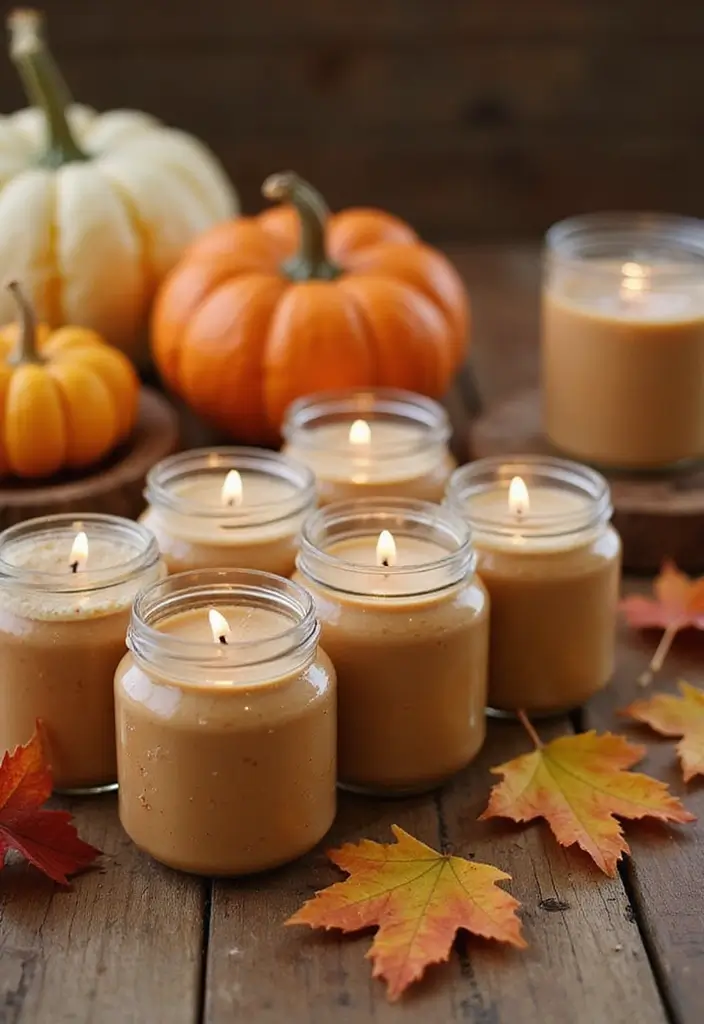 26 September Craft Ideas That Celebrate The Season Creatively - 5. Pumpkin Spice Candles