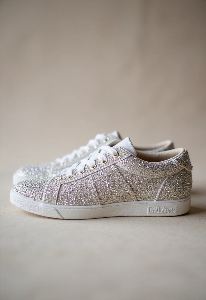 26 Shoe Decoration Ideas That Turn Footwear Into Fun Statement Pieces - 1. Sparkly Rhinestone Sneakers