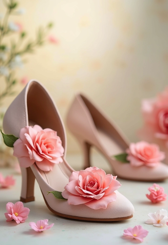26 Shoe Decoration Ideas That Turn Footwear Into Fun Statement Pieces - 16. Flower Embellishments
