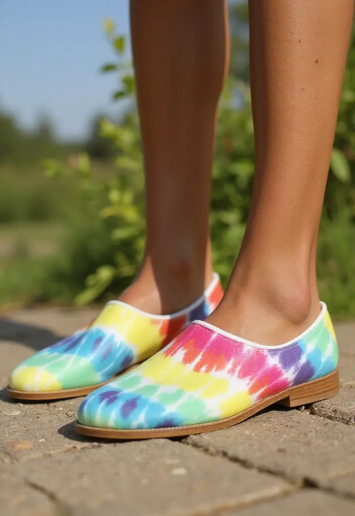 26 Shoe Decoration Ideas That Turn Footwear Into Fun Statement Pieces - 20. Tie-Dye Delight