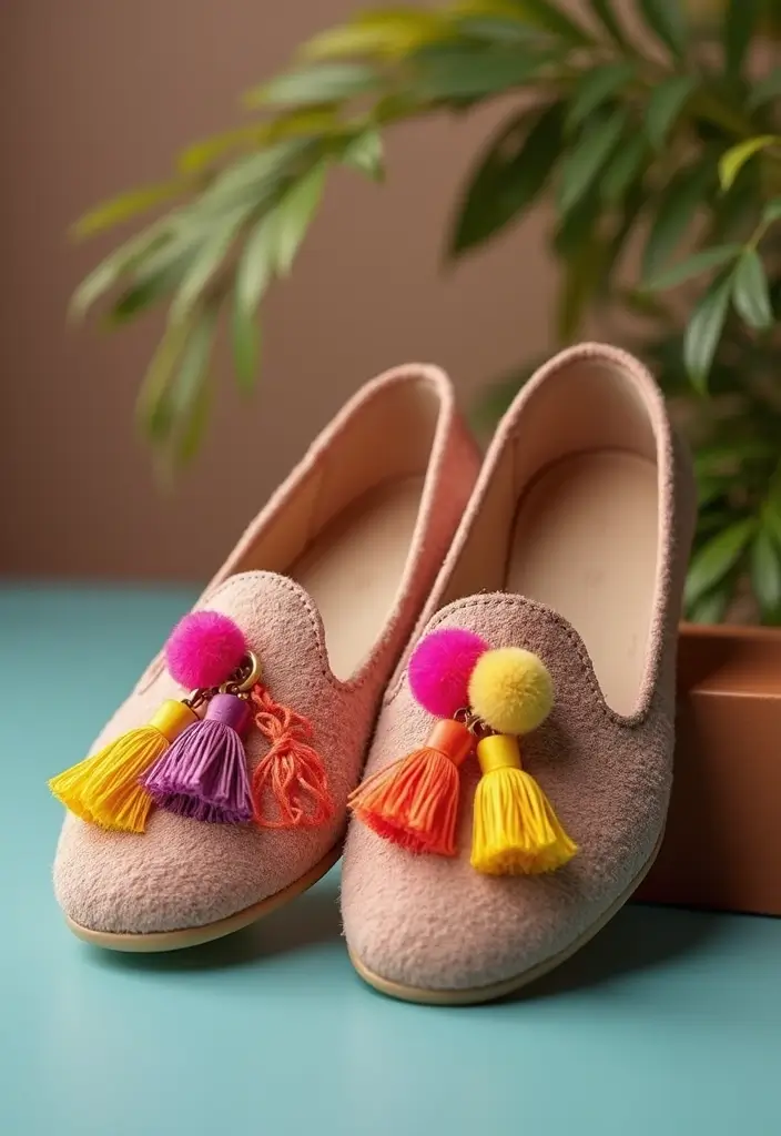 26 Shoe Decoration Ideas That Turn Footwear Into Fun Statement Pieces - 24. Fun Tassel Decorations