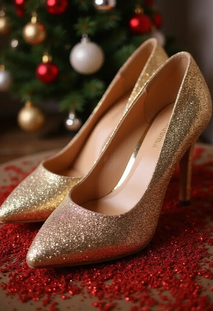 26 Shoe Decoration Ideas That Turn Footwear Into Fun Statement Pieces - 7. Glitter and Glam