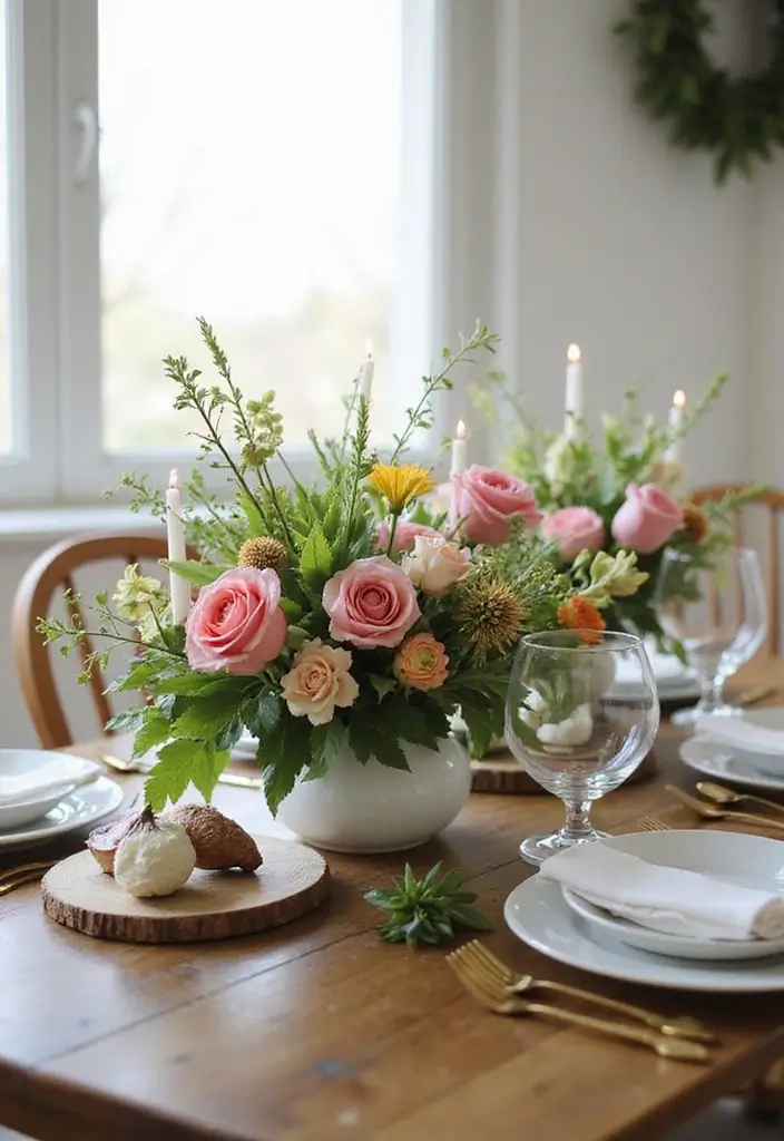 26 Spring Craft Ideas That Celebrate The Season Creatively - 15. Spring-Themed Table Centerpiece