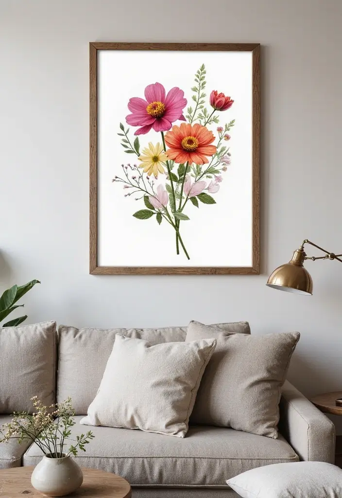 26 Spring Craft Ideas That Celebrate The Season Creatively - 5. DIY Floral Wall Art