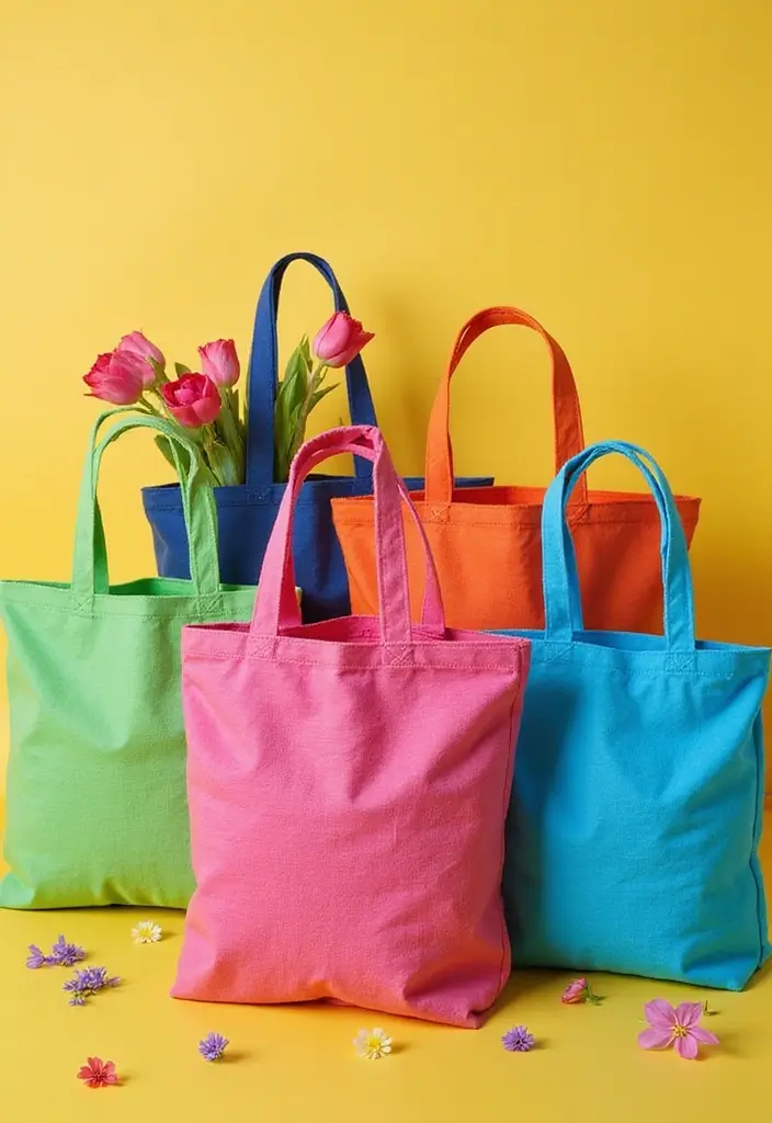 26 Spring Craft Ideas That Celebrate The Season Creatively - 9. Upcycled T-Shirt Tote Bags