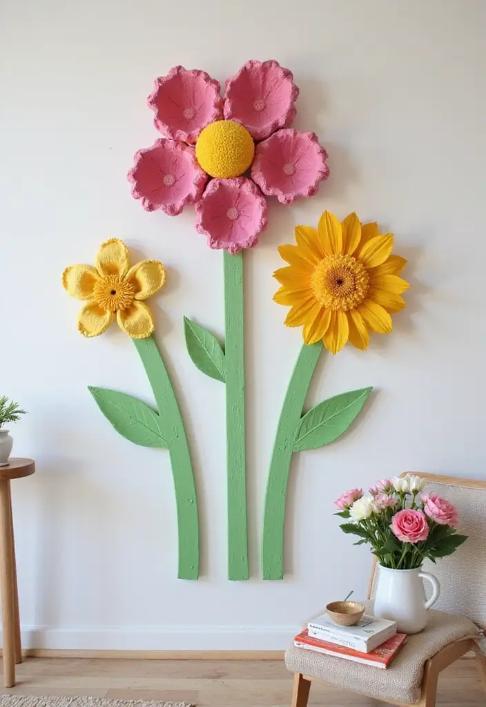 26 Waste Material Craft Ideas Creative That Inspire Reuse Projects - 16. Egg Cartons to Wall Decor