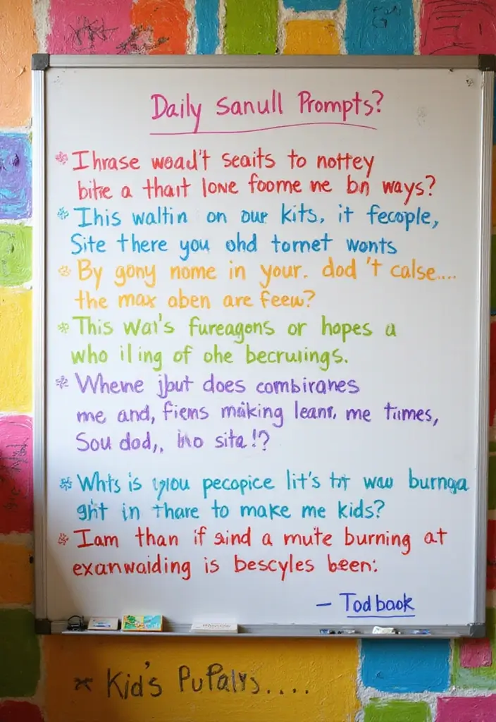 26 Whiteboard Decoration Ideas That Make Notes Fun and Colorful - 10. Inspirational Daily Prompts