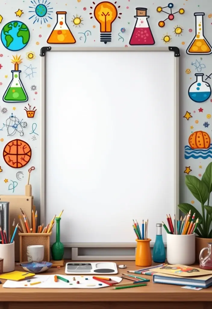 26 Whiteboard Decoration Ideas That Make Notes Fun and Colorful - 17. Fun Science Experiments