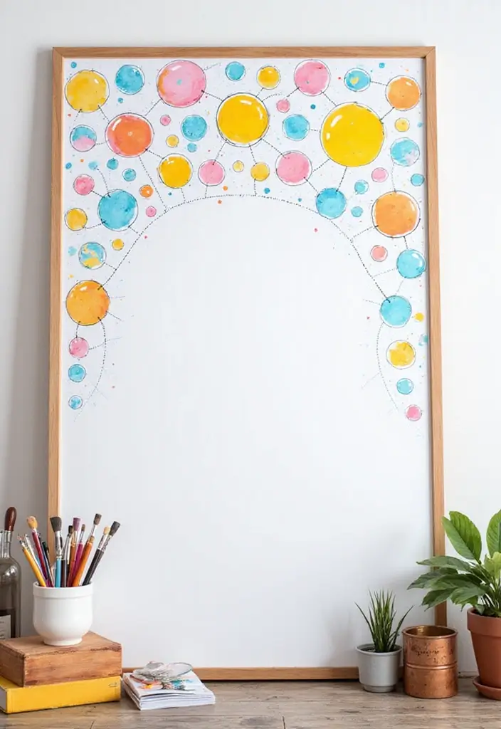 26 Whiteboard Decoration Ideas That Make Notes Fun and Colorful - 24. Brainstorming Bubble Space