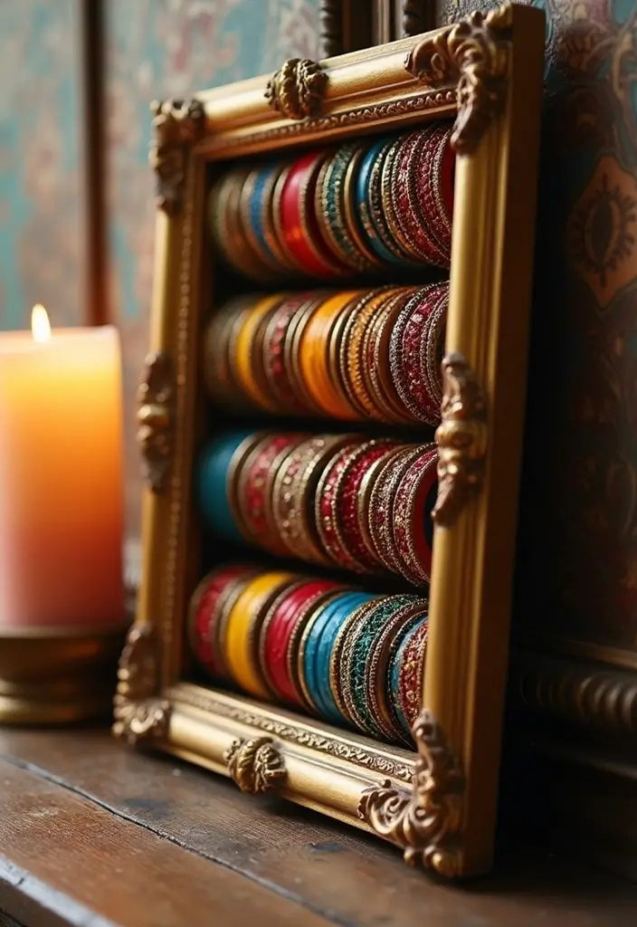 27 Bangle Decoration Ideas At Home That Make Jewelry Pop and Stylish - 14. Decorative Wall Art Hanger