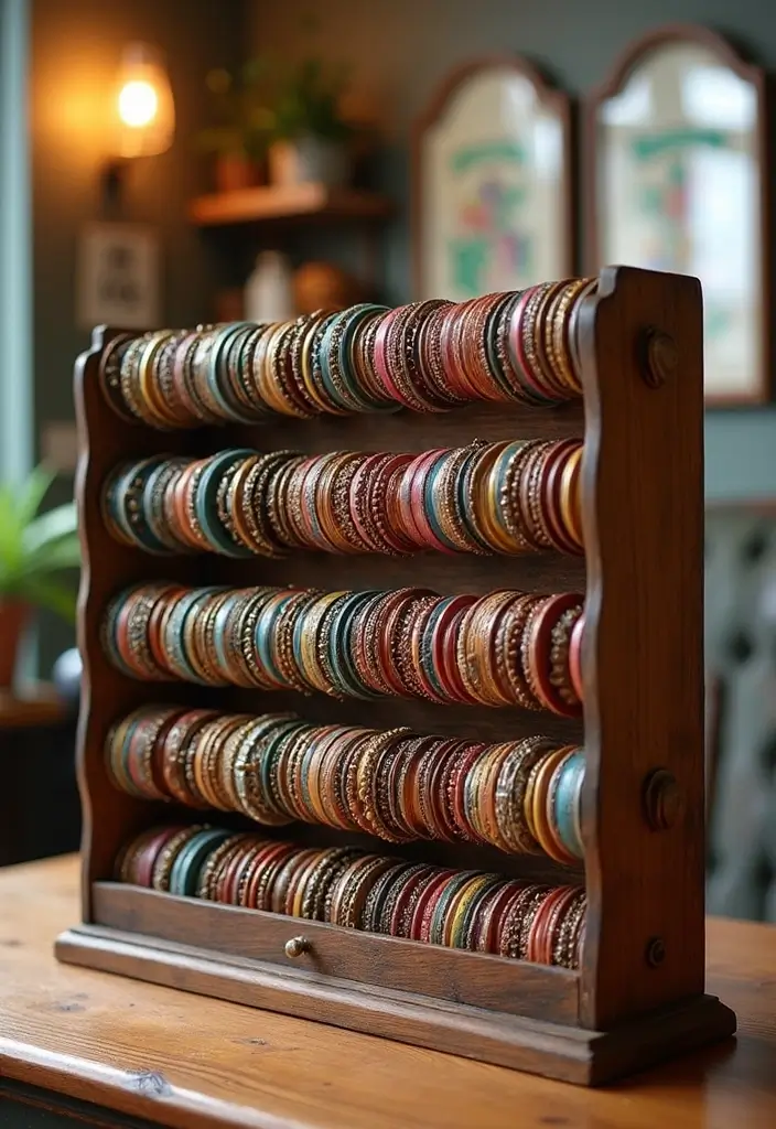 27 Bangle Decoration Ideas At Home That Make Jewelry Pop and Stylish - 16. Repurposed Spice Rack