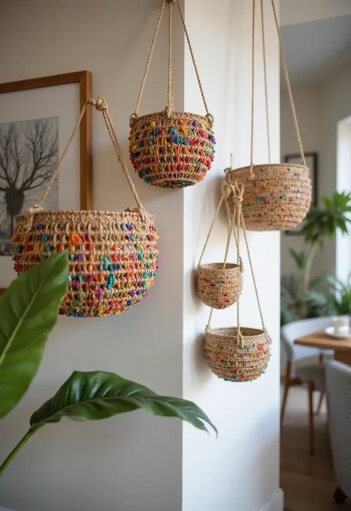 27 Bangle Decoration Ideas At Home That Make Jewelry Pop and Stylish - 23. Hanging Basket Display