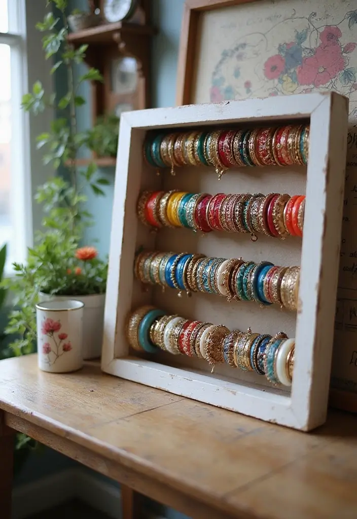 27 Bangle Decoration Ideas At Home That Make Jewelry Pop and Stylish - 24. Personalized Shadow Box