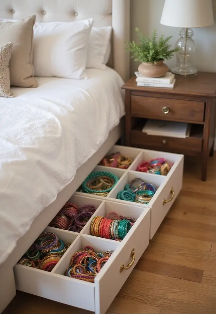 27 Bangle Decoration Ideas At Home That Make Jewelry Pop and Stylish - 6. Under-bed Storage Boxes