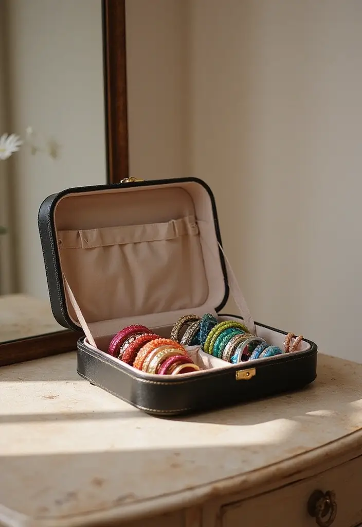 27 Bangle Decoration Ideas At Home That Make Jewelry Pop and Stylish - 8. Stylish Jewelry Box