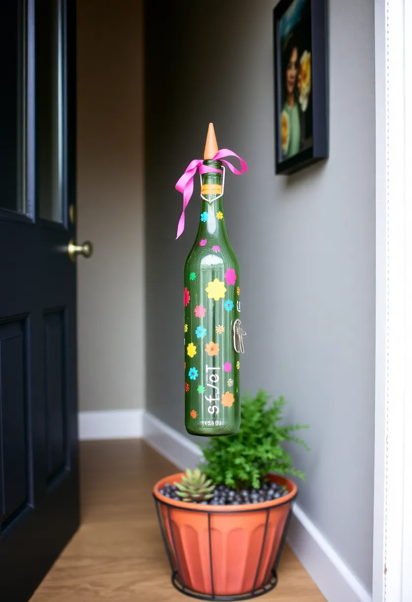 27 Bottle Craft Ideas That Upcycle Bottles Into Beautiful Projects 128 27 Bottle Craft Ideas That Upcycle Bottles Into Beautiful Projects - 22. Decorative Bottle Key Holders