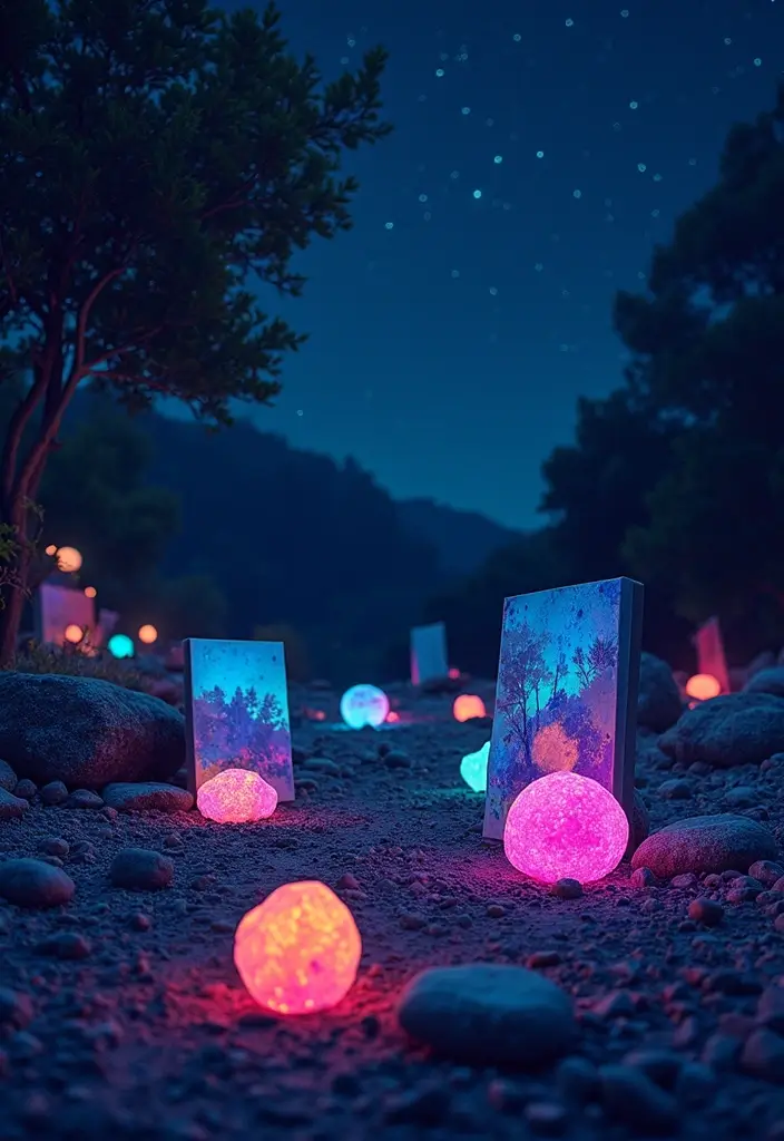 27 Camp Craft Ideas That Keep Kids Entertained Outdoors - 13. Glow-in-the-Dark Art