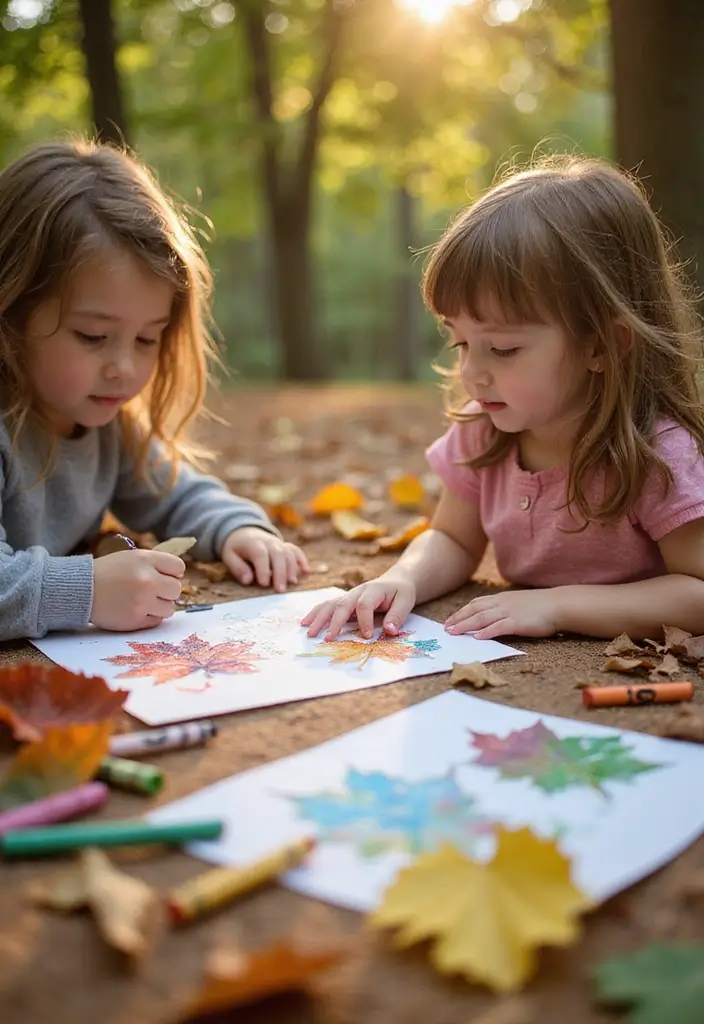 27 Camp Craft Ideas That Keep Kids Entertained Outdoors - 6. Leaf Rubbings