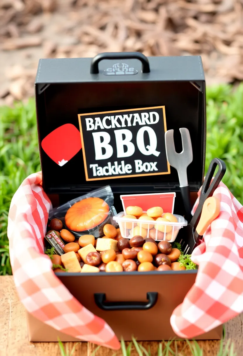 27 Candy Tackle Box Ideas That Make Treats Fun and Organized - 12. Backyard BBQ Treats