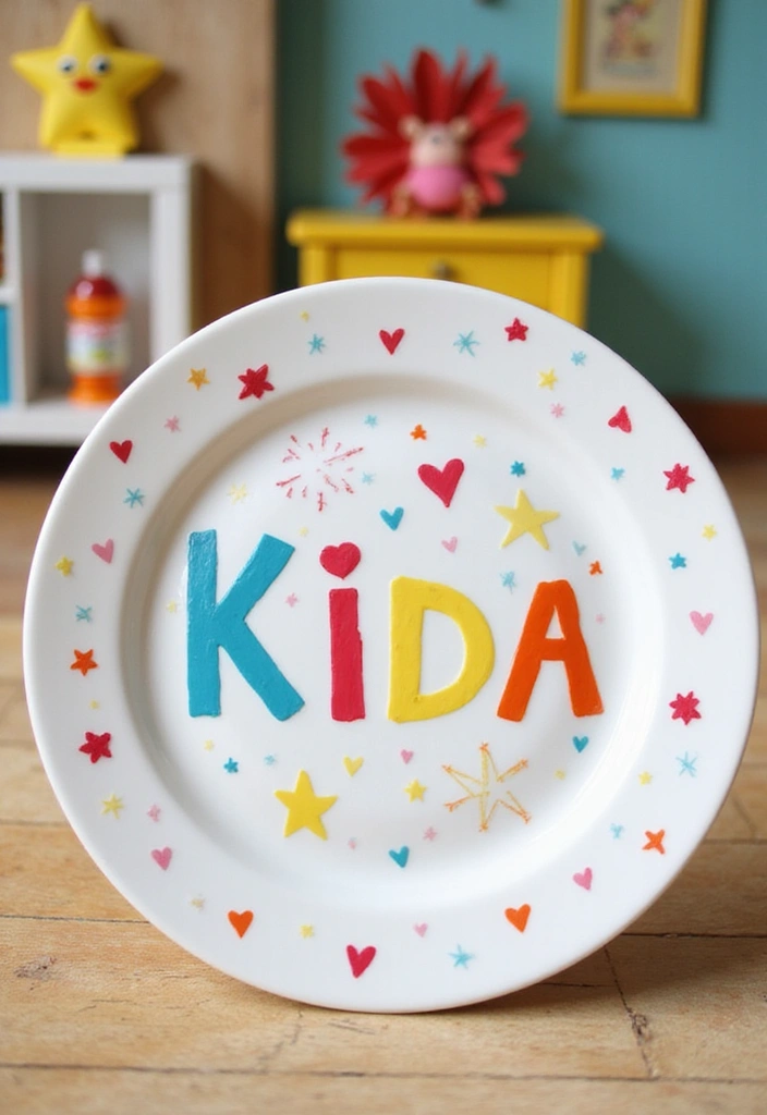 27 Charger Painting Ideas That Add Fun Style and Creativity - 10. Personalized Chargers