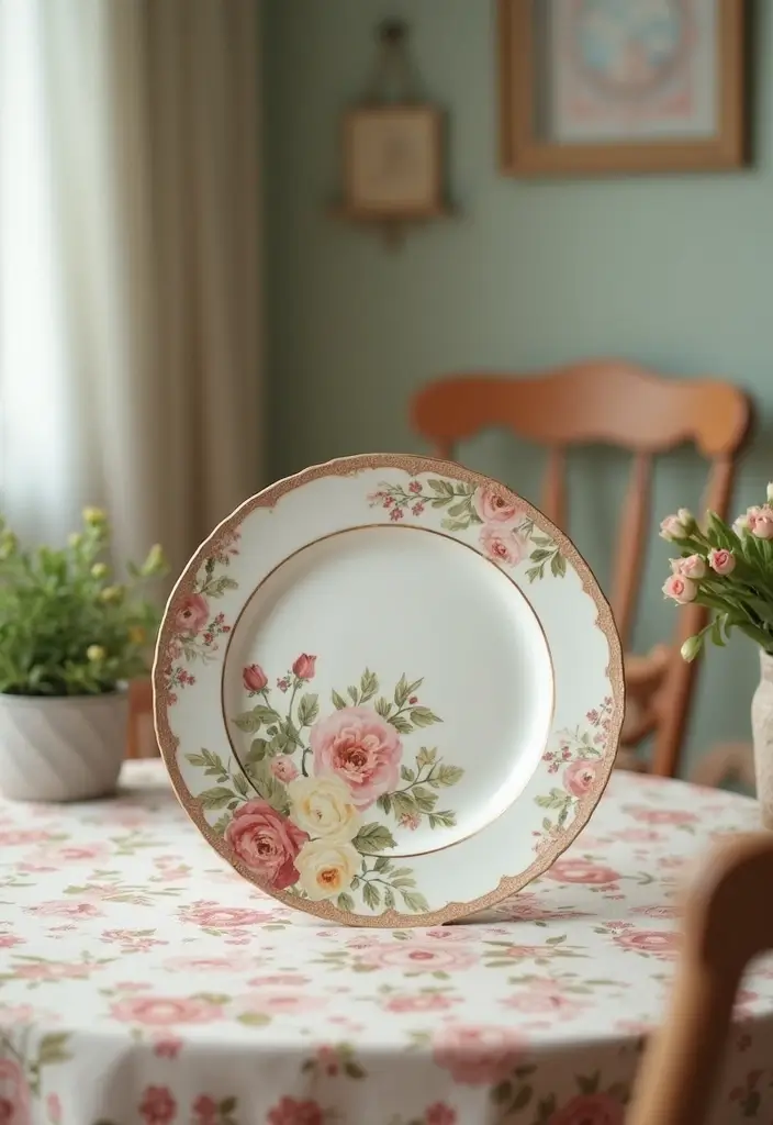 27 Charger Painting Ideas That Add Fun Style and Creativity - 14. Vintage Style