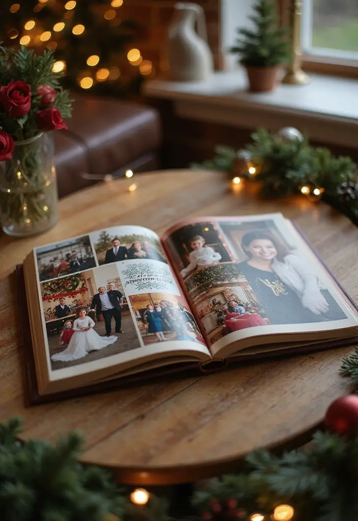 27 Christmas Photo Box Ideas That Display Holiday Memories - 13. Holiday-Themed Photo Album
