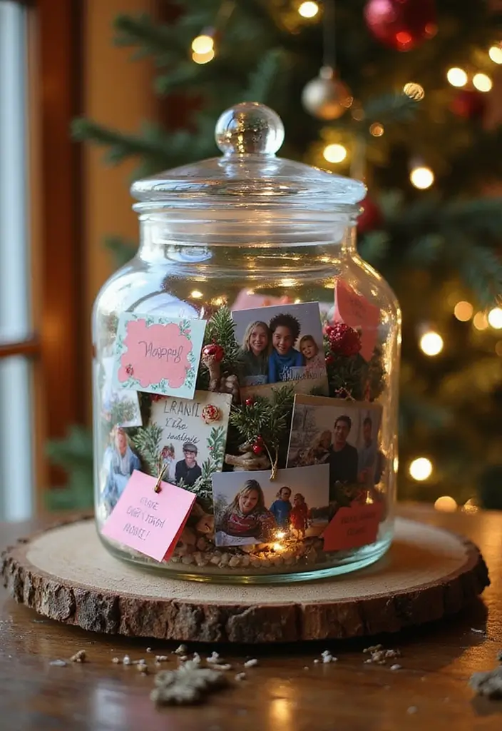 27 Christmas Photo Box Ideas That Display Holiday Memories - 20. Interactive Memory Jar
