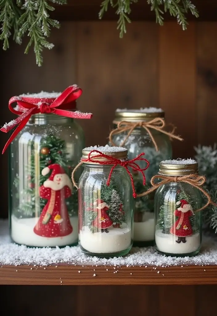 27 Christmas Photo Box Ideas That Display Holiday Memories - 3. Glass Jar Photo Ornaments