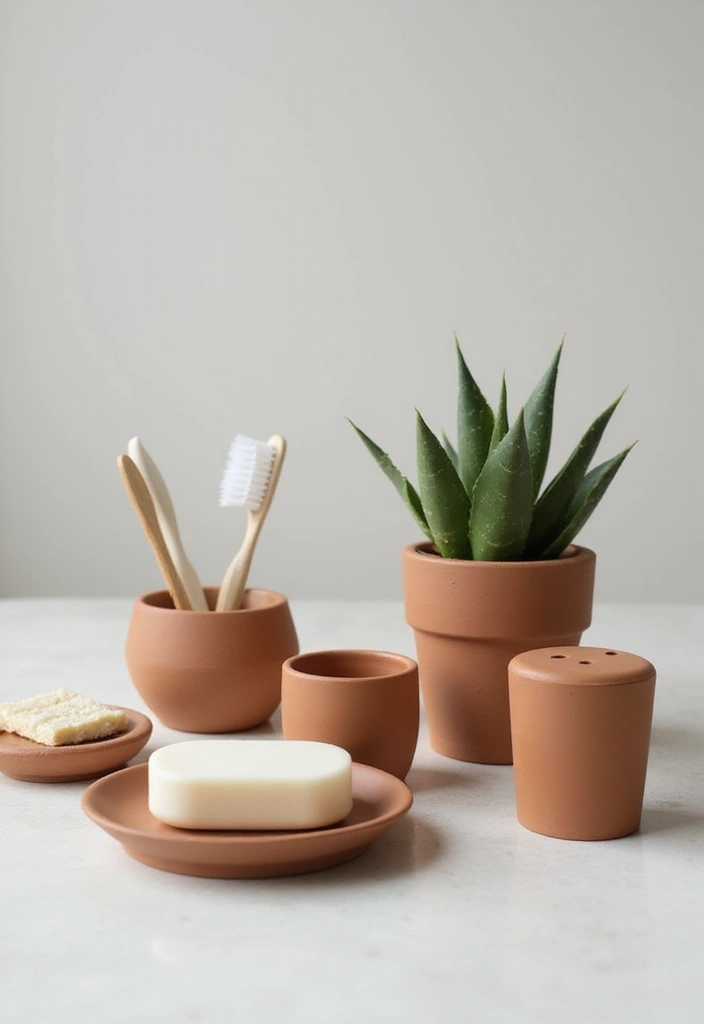 27 Clay Decoration Ideas That Inspire Crafting Fun and Creativity - 11. Clay Bathroom Accessories