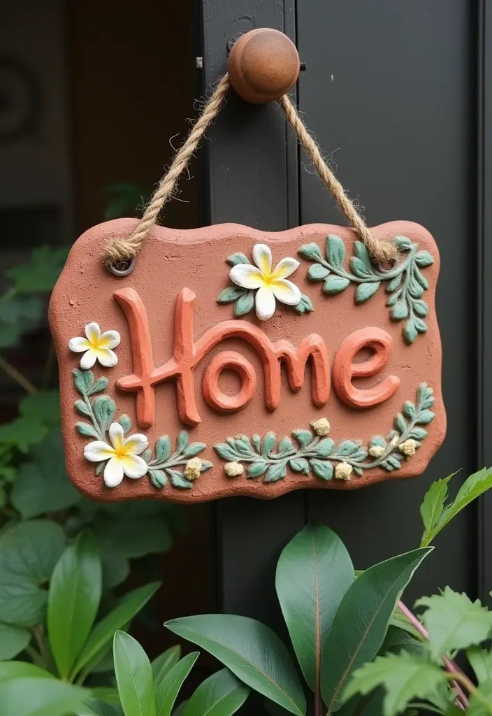 27 Clay Decoration Ideas That Inspire Crafting Fun and Creativity - 13. Clay Home Signs