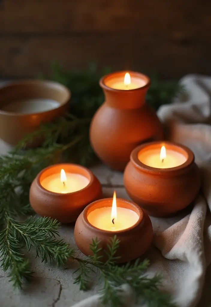 27 Clay Decoration Ideas That Inspire Crafting Fun and Creativity - 5. Clay Candle Holders