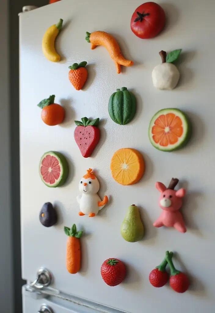 27 Clay Decoration Ideas That Inspire Crafting Fun and Creativity - 8. Clay Magnets