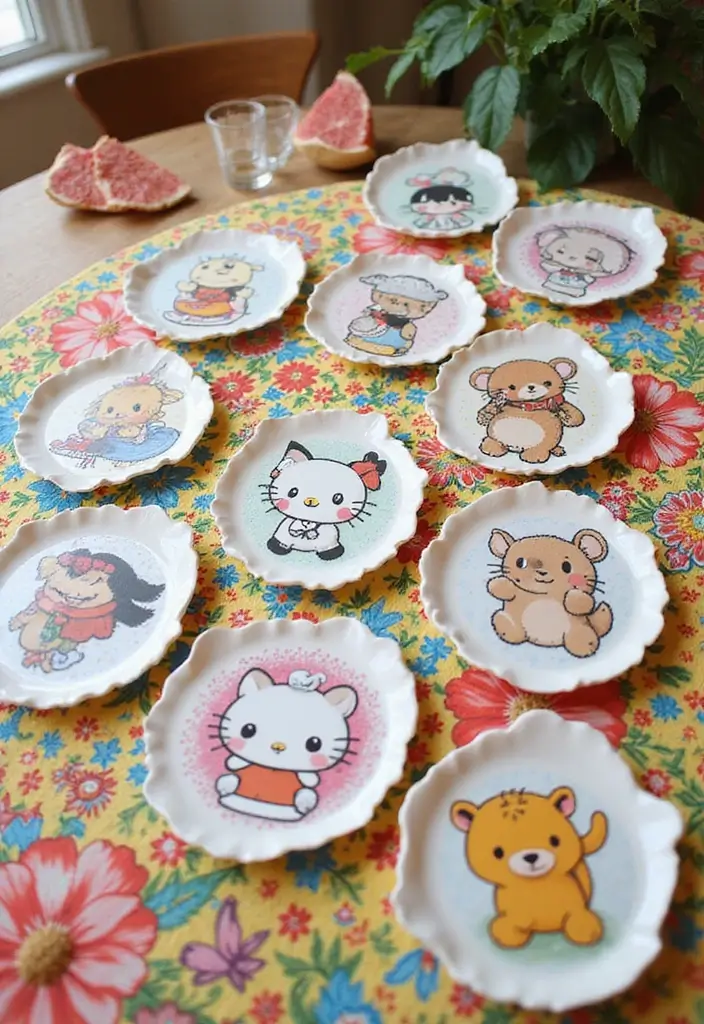 27 Coaster Painting Ideas That Are Fun Easy and Functional - 10. Cartoonish Characters