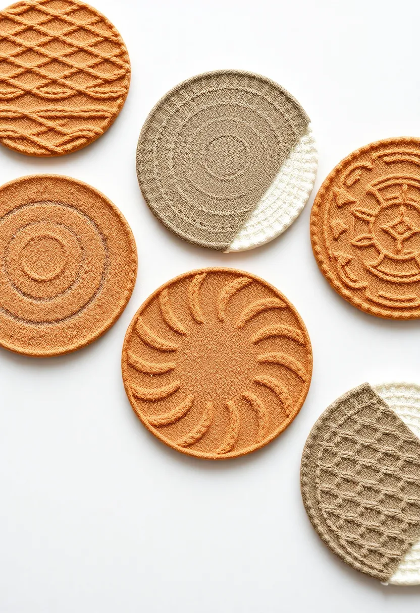 27 Coaster Painting Ideas That Are Fun Easy and Functional - 15. Textured Coasters