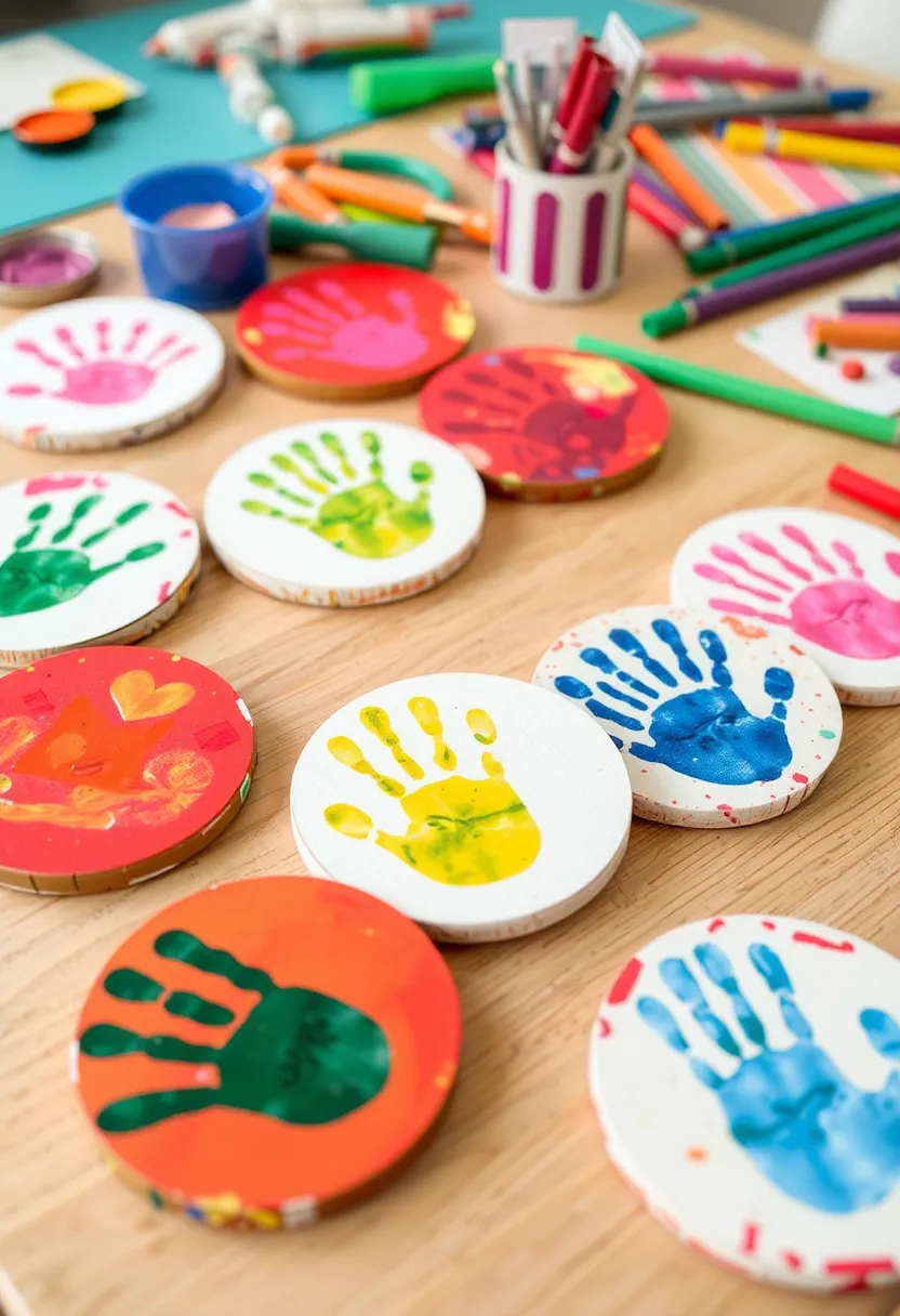 27 Coaster Painting Ideas That Are Fun Easy and Functional - 19. Craft with Kids