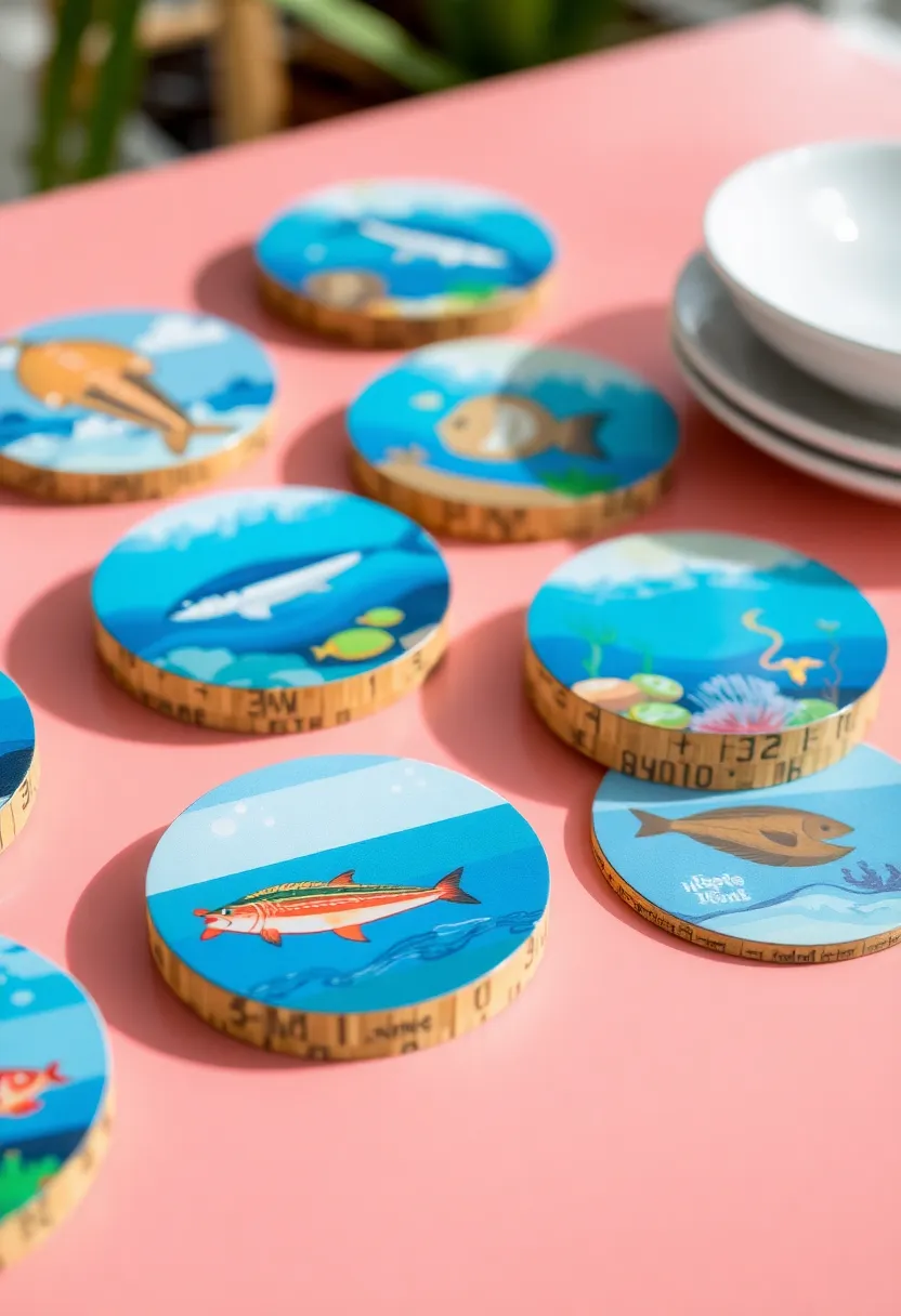 27 Coaster Painting Ideas That Are Fun Easy and Functional - 27. Themed Coaster Sets