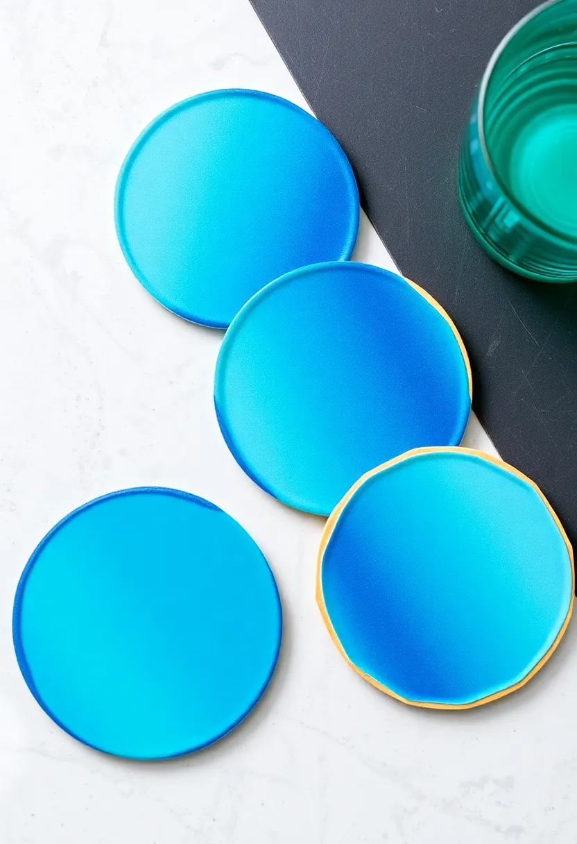 27 Coaster Painting Ideas That Are Fun Easy and Functional - 9. Ombre Effect