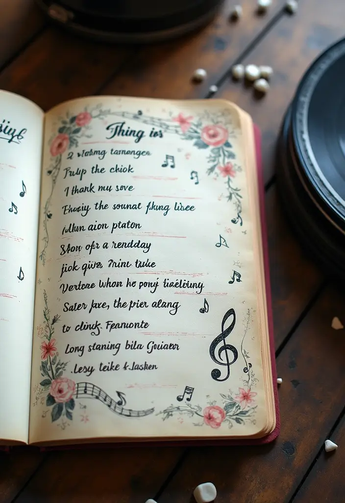 27 Couples Journal Ideas That Make Memories Together Fun and Meaningful - 12. Song Playlist Inspirations