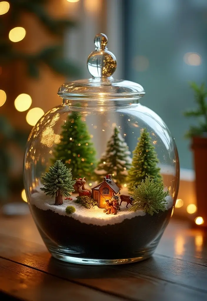 27 Craft Ideas For Christmas Gifts That Are Thoughtful and Handmade - 12. Holiday-Themed Plant Terrariums
