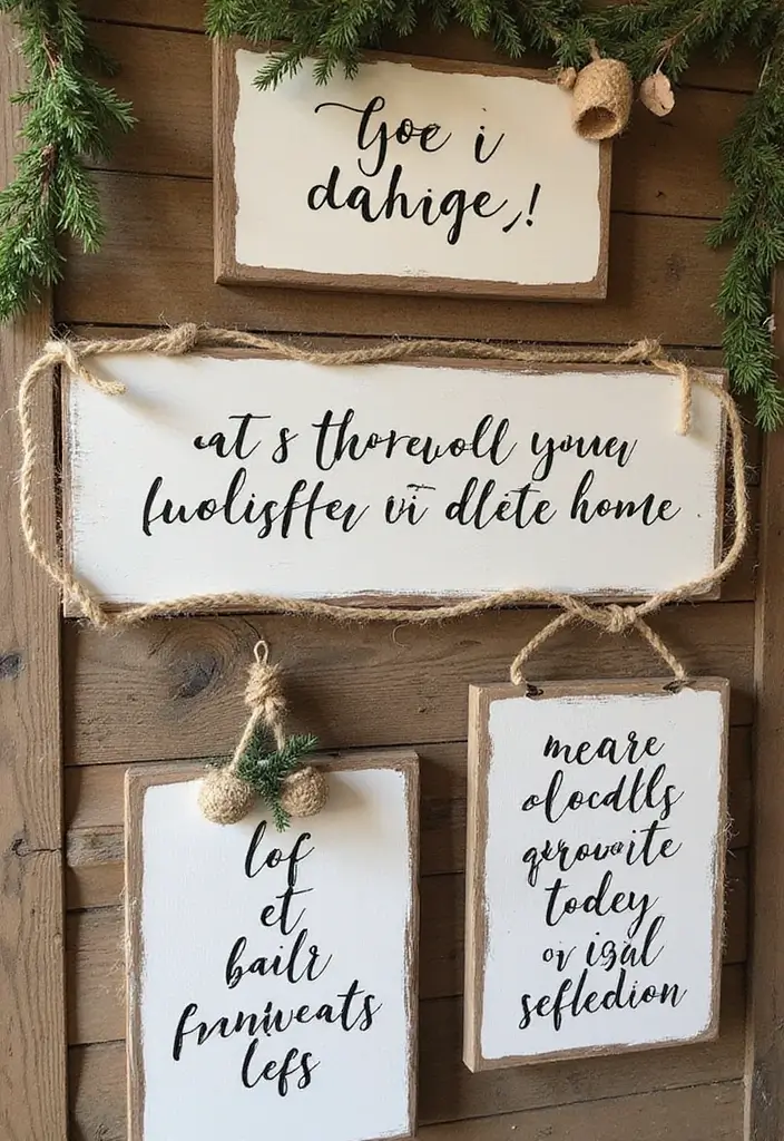 27 Craft Ideas For Christmas Gifts That Are Thoughtful and Handmade - 13. Decorative Wooden Signs