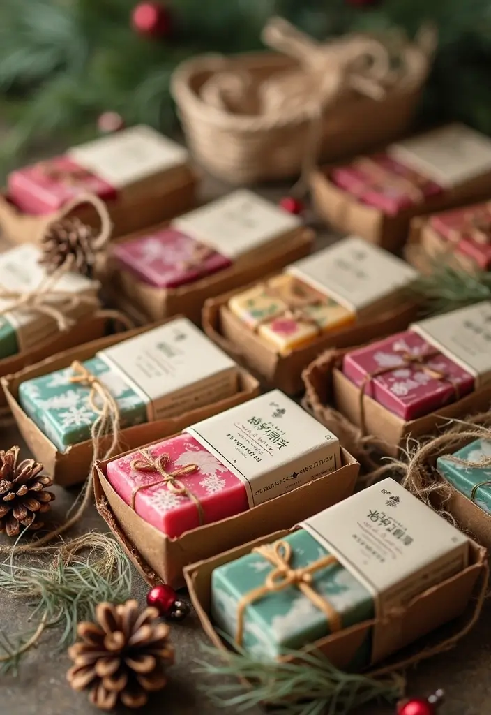 27 Craft Ideas For Christmas Gifts That Are Thoughtful and Handmade - 15. Christmas-Themed Soap Bars