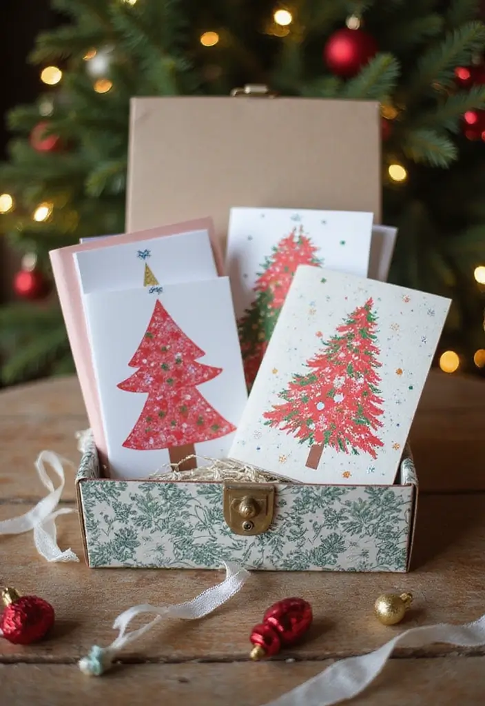 27 Craft Ideas For Christmas Gifts That Are Thoughtful and Handmade - 24. Seasonal Note Cards