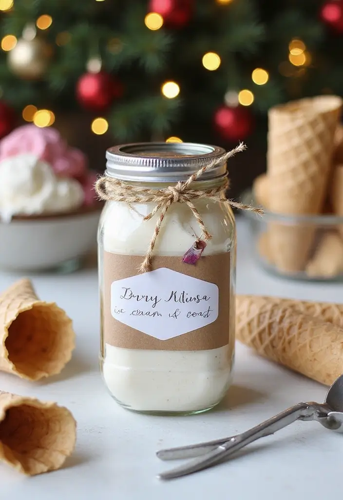 27 Craft Ideas For Christmas Gifts That Are Thoughtful and Handmade - 27. Homemade Ice Cream Mix