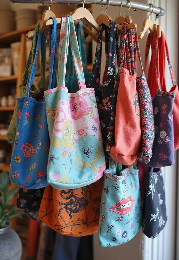 27 Craft Ideas That Are Easy, Fun, And Perfect For Everyone - 11. Upcycled T-Shirt Tote Bags