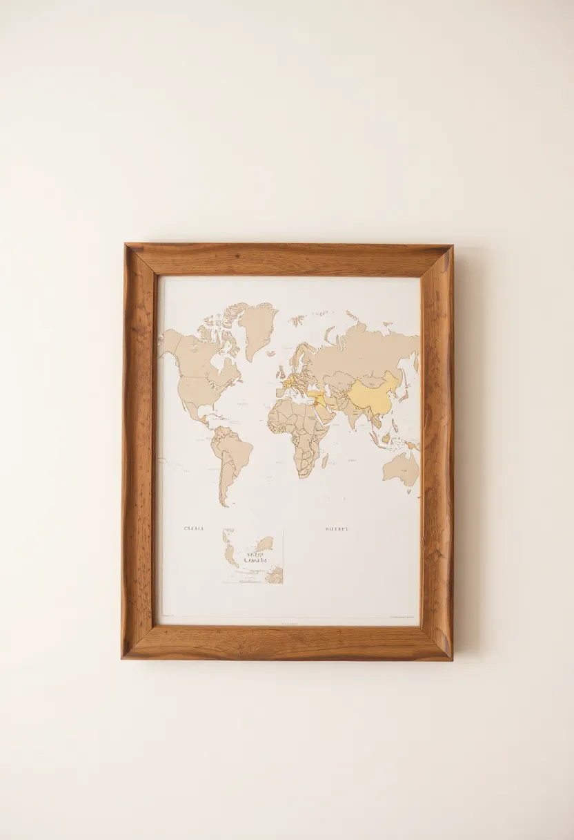 27 Craft Ideas With Paper That Turn Simple Sheets Into Art - 10. Paper Map Wall Art