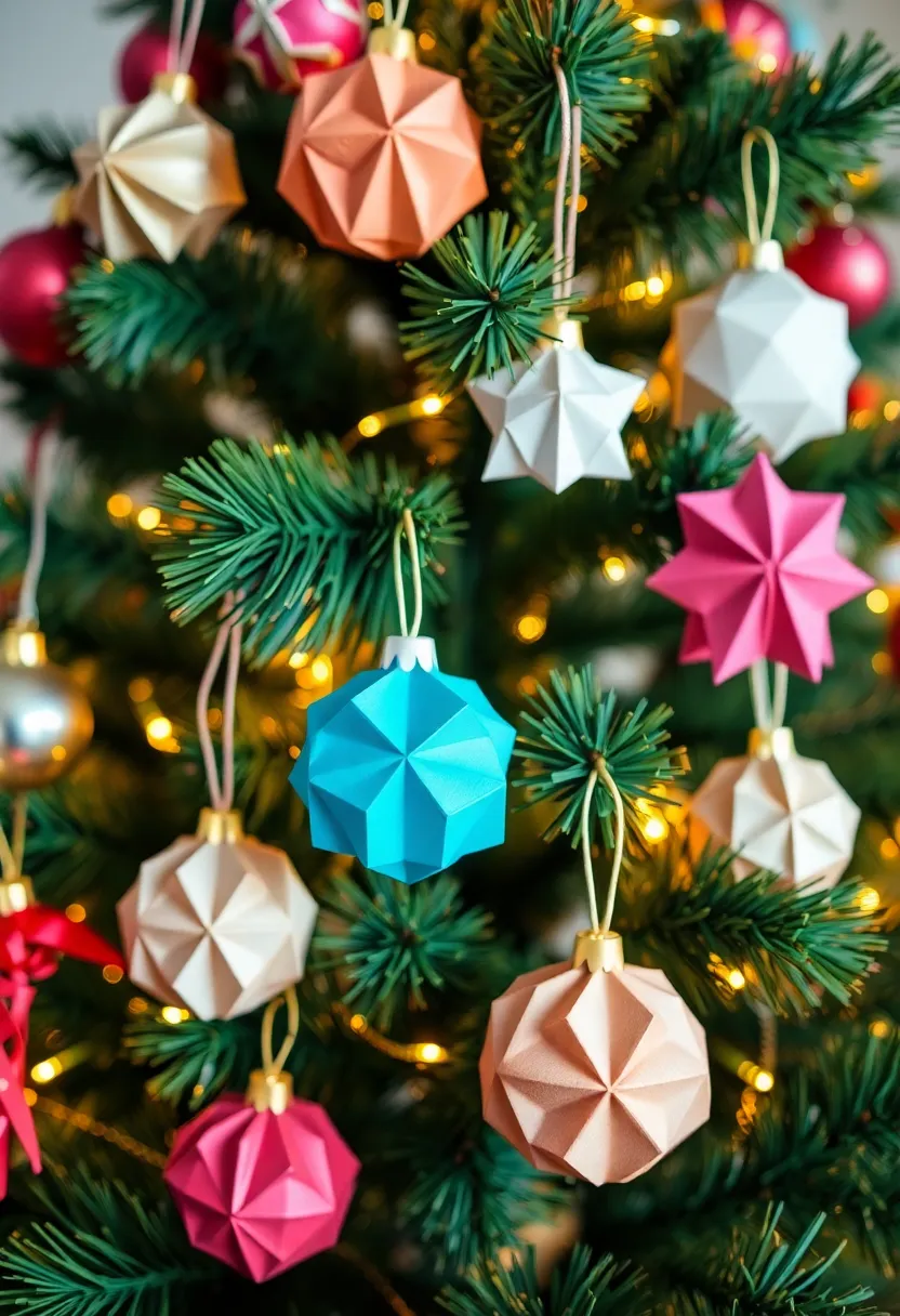 27 Craft Ideas With Paper That Turn Simple Sheets Into Art - 15. Paper Tree Ornaments